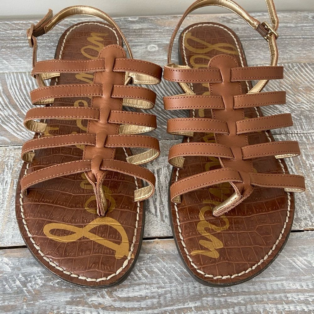 Sam Edelman-Garland Leather Cage Sandals (Size:10) - Picture 3 of 8